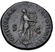As - Nero PONTIF MAX TR POT IMP P P S C I, Rome, 62-68 reverse image
