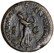 As - Nero PONTIF MAX TR POT IMP P P S C I, Rome, 62-68 reverse image