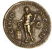 As - Nero GENIO AVGVSTI S C I; Genius, Rome, 62-68 reverse image