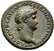 As - Nero GENIO AVGVSTI S C I; Genius obverse image