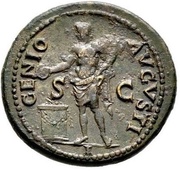 As - Nero GENIO AVGVSTI S C I; Genius, Rome, 62-68 reverse image
