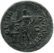 As - Nero GENIO AVGVSTI S C I; Genius, Rome, 62-68 reverse image