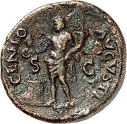 As - Nero GENIO AVGVSTI S C I; Genius, Rome, 62-68 reverse image