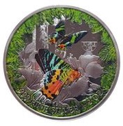 500 Francs Madagascan sunset moth, Cameroon, 2021 reverse image