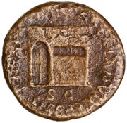 As - Nero PACE P R TERRA MARIQ PARTA IANVM CLVSIT S C, Rome, 62-68 reverse image