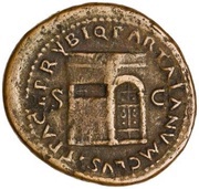 As - Nero PACE P R VBIQ PARTA IANVM CLVSIT S C, Rome, 62-68 reverse image