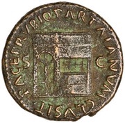 As - Nero PACE P R VBIQ PARTA IANVM CLVSIT S C, Rome, 62-68 reverse image
