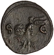 As - Nero S C; Victory, Rome, 62-68 reverse image