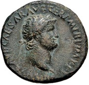 As - Nero S C; Victory obverse image