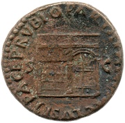 As - Nero PACE P R VBIQ PARTA IANVM CLVSIT S C, Rome, 62-68 reverse image