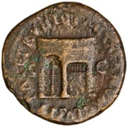 As - Nero PACE P R VBIQ PARTA IANVM CLVSIT S C, Rome, 62-68 reverse image