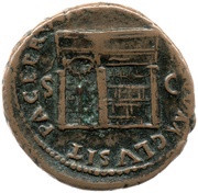 As - Nero PACE P R VBIQ PARTA IANVM CLVSIT S C, Rome, 62-68 reverse image