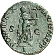 As - Nero PONTIF MAX TR POT IMP P P S C I, Rome, 62-68 reverse image