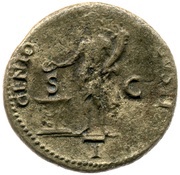 As - Nero GENIO AVGVSTI S C I; Genius, Rome, 62-68 reverse image