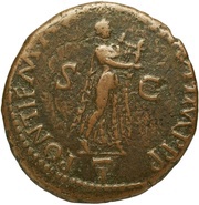 As - Nero PONTIF MAX TR POT IMP P P S C I, Rome, 62-68 reverse image