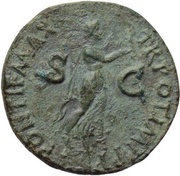 As - Nero PONTIF MAX TR POT IMP P P S C, Rome, 62-68 reverse image
