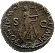 As - Nero PONTIF MAX TR POT IMP P P S C, Rome, 62-68 reverse image