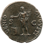 As - Nero GENIO AVGVSTI S C; Genius, Rome, 62-68 reverse image