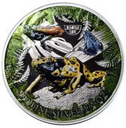 500 Francs Poison dart frog reverse image