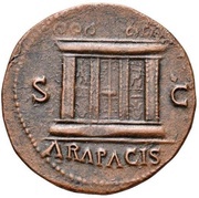 As - Nero ARA PACIS S C, Rome, 62-68 reverse image