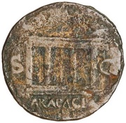 As - Nero ARA PACIS S C, Rome, 62-68 reverse image