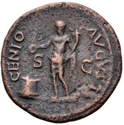 As - Nero GENIO AVGVSTI S C; Genius, Rome, 62-68 reverse image