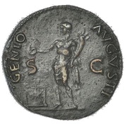 As - Nero GENIO AVGVSTI S C; Genius, Rome, 62-68 reverse image