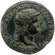 As - Nero GENIO AVGVSTI S C; Genius obverse image