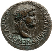 As - Nero PACE P R TERRA MARIQ PARTA IANVM CLVSIT S C obverse image
