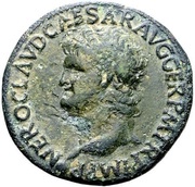 As - Nero PACE P R TERRA MARIQ PARTA IANVM CLVSIT S C obverse image