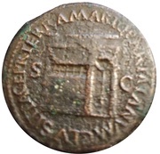 As - Nero PACE P R TERRA MARIQ PARTA IANVM CLVSIT S C, Rome, 62-68 reverse image