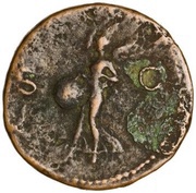 As - Nero S C; Victory, Rome, 62-68 reverse image