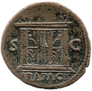 As - Nero ARA PACIS S C, Rome, 62-68 reverse image