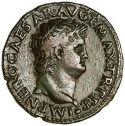 As - Nero GENIO AVGVSTI S C; Genius obverse image