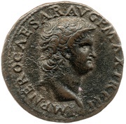 As - Nero PACE P R TERRA MARIQ PARTA IANVM CLVSIT S C obverse image