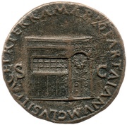 As - Nero PACE P R TERRA MARIQ PARTA IANVM CLVSIT S C, Rome, 62-68 reverse image