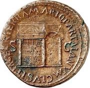 As - Nero PACE P R TERRA MARIQ PARTA IANVM CLVSIT S C, Rome, 62-68 reverse image