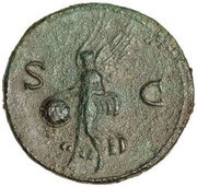 As - Nero S C; Victory, Rome, 62-68 reverse image