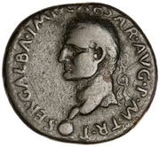 As - Galba LIBERTAS PVBLICA S C; Libertas obverse image