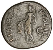 As - Galba LIBERTAS PVBLICA S C; Libertas, Rome, 68-69 reverse image