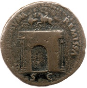 As - Galba QVADRAGENSVMA REMISSA S C, Rome, 68-69 reverse image