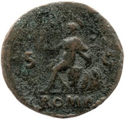 As - Galba ROMA S C; Roma and Victory, Rome, 68-69 reverse image