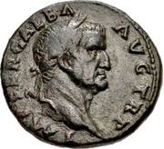 As - Galba CERES AVGVSTA S C; Ceres obverse image