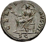 As - Galba CERES AVGVSTA S C; Ceres, Rome, 68-69 reverse image