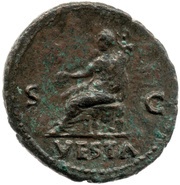 As - Galba VESTA S C; Vesta, Rome, 68-69 reverse image