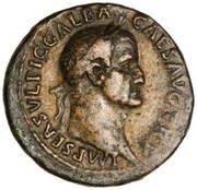 As - Galba CERES AVGVSTA S C; Ceres obverse image