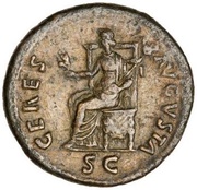 As - Galba CERES AVGVSTA S C; Ceres, Rome, 68-69 reverse image