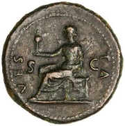 As - Galba VESTA S C; Vesta, Rome, 68-69 reverse image
