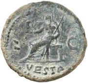 As - Galba VESTA S C; Vesta, Rome, 68-69 reverse image