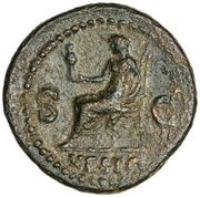 As - Galba VESTA S C; Vesta, Rome, 68-69 reverse image